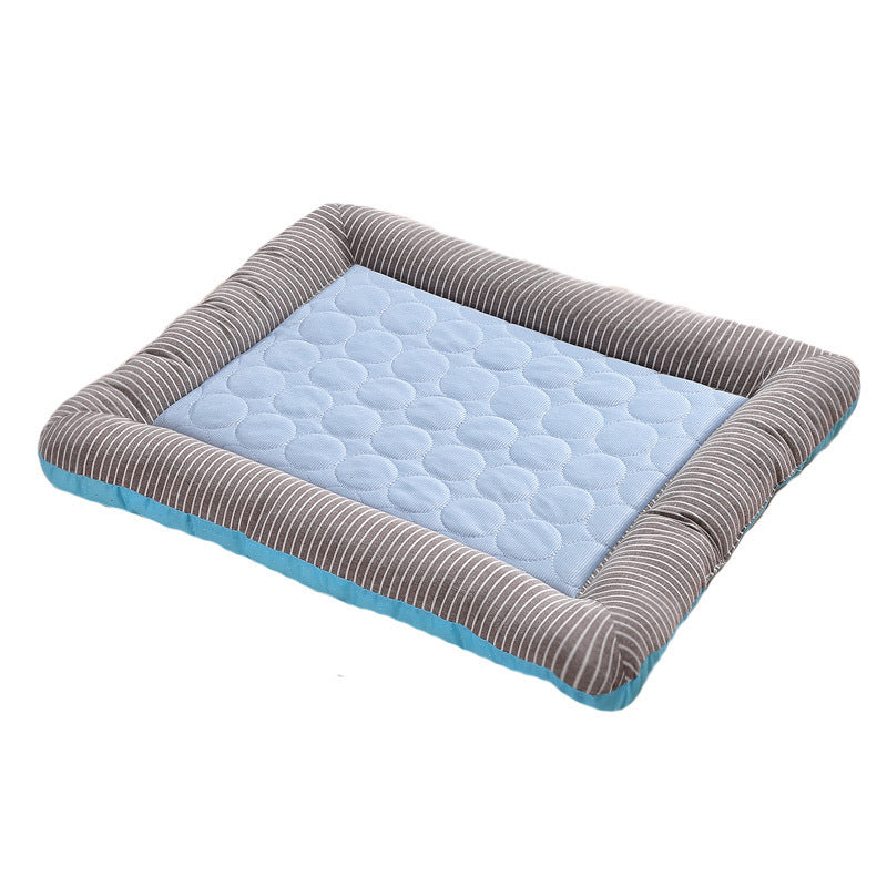 Pet Cooling Pad Bed For Dogs Cats Puppy Kitten Cool Mat Pet Blanket Ice Silk Material Soft For Summer Sleeping  Blue Breathable - Paw Academy Store