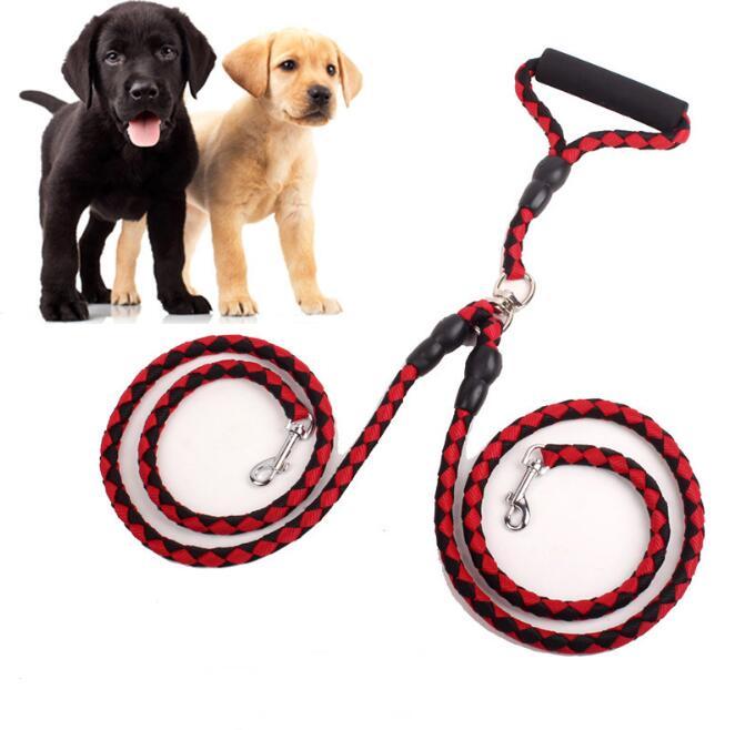 Double-Ended Traction Rope For Walking The Dog Hand-Double-Ended Traction Rope One Plus Two Leash Collar Pet Supplies Dog Collar - Paw Academy Store