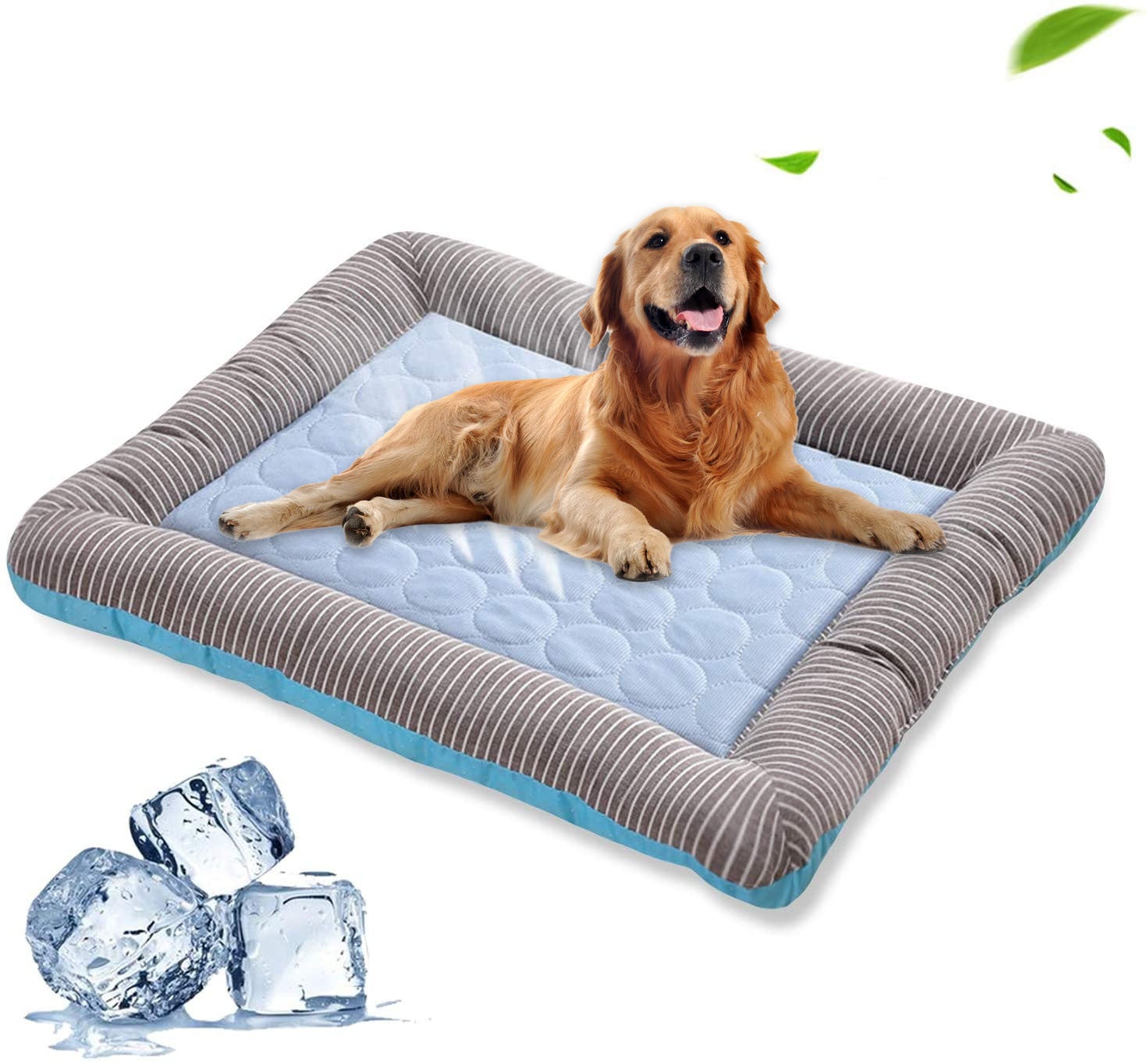 Pet Cooling Pad Bed For Dogs Cats Puppy Kitten Cool Mat Pet Blanket Ice Silk Material Soft For Summer Sleeping  Blue Breathable - Paw Academy Store