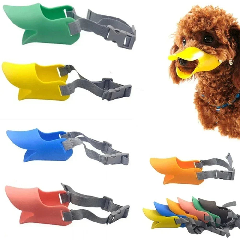 Pet Dog Muzzle Silicone Duck Shape Mask for Pet Dogs Anti Bite Stop Barking Small Large Dog Mouth Muzzles Pet Dog Accessories - Paw Academy Store