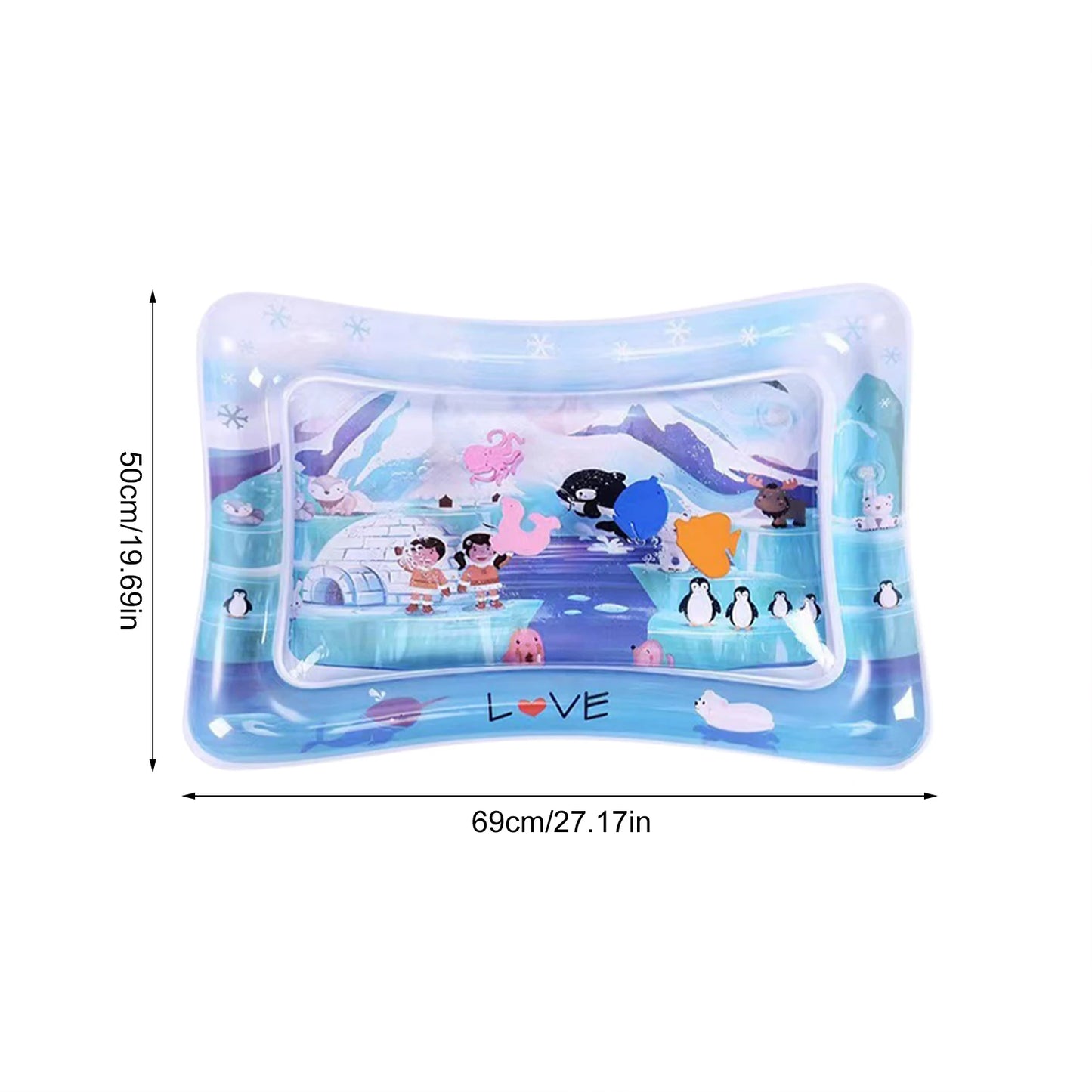 Sensory Water Play Mat For Cats Dogs Water Sensory Pad Thickened Water Sensory Playmat With Fish Pets Summer Playing Water Pad - Paw Academy Store