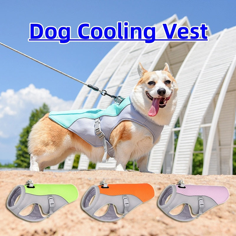 Summer Pet Cooling Vest | Breathable, Sun-Proof Clothing for Dogs - Paw Academy Store