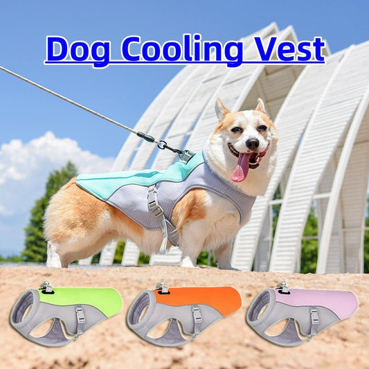 Summer Pet Cooling Vest | Breathable, Sun-Proof Clothing for Dogs - Paw Academy Store